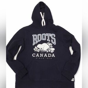 Roots Black Hoodie with White Logo